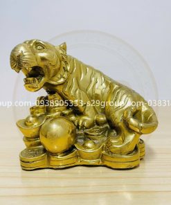 Tượng hổ bằng đồng cao 13cm,tượng hổ để bàn tác dụng tăng cường tình duyên,tài lộc và sự may mắn cho gia chủ