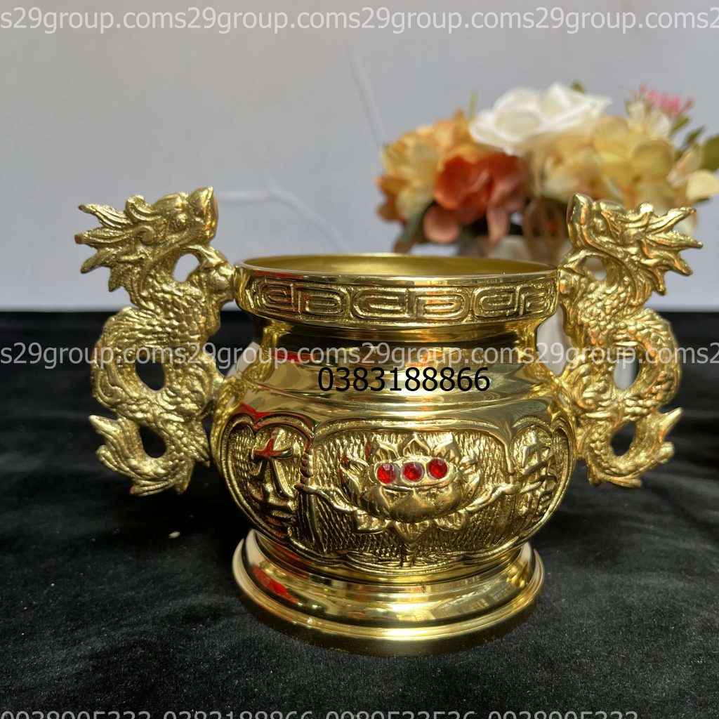 Lư hương thờ cúng bằng đồng đường kinh 8,5cm