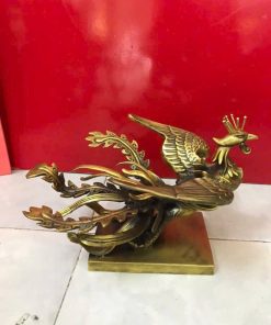 Khổng tước minh vường bằng đồng dài 30cm