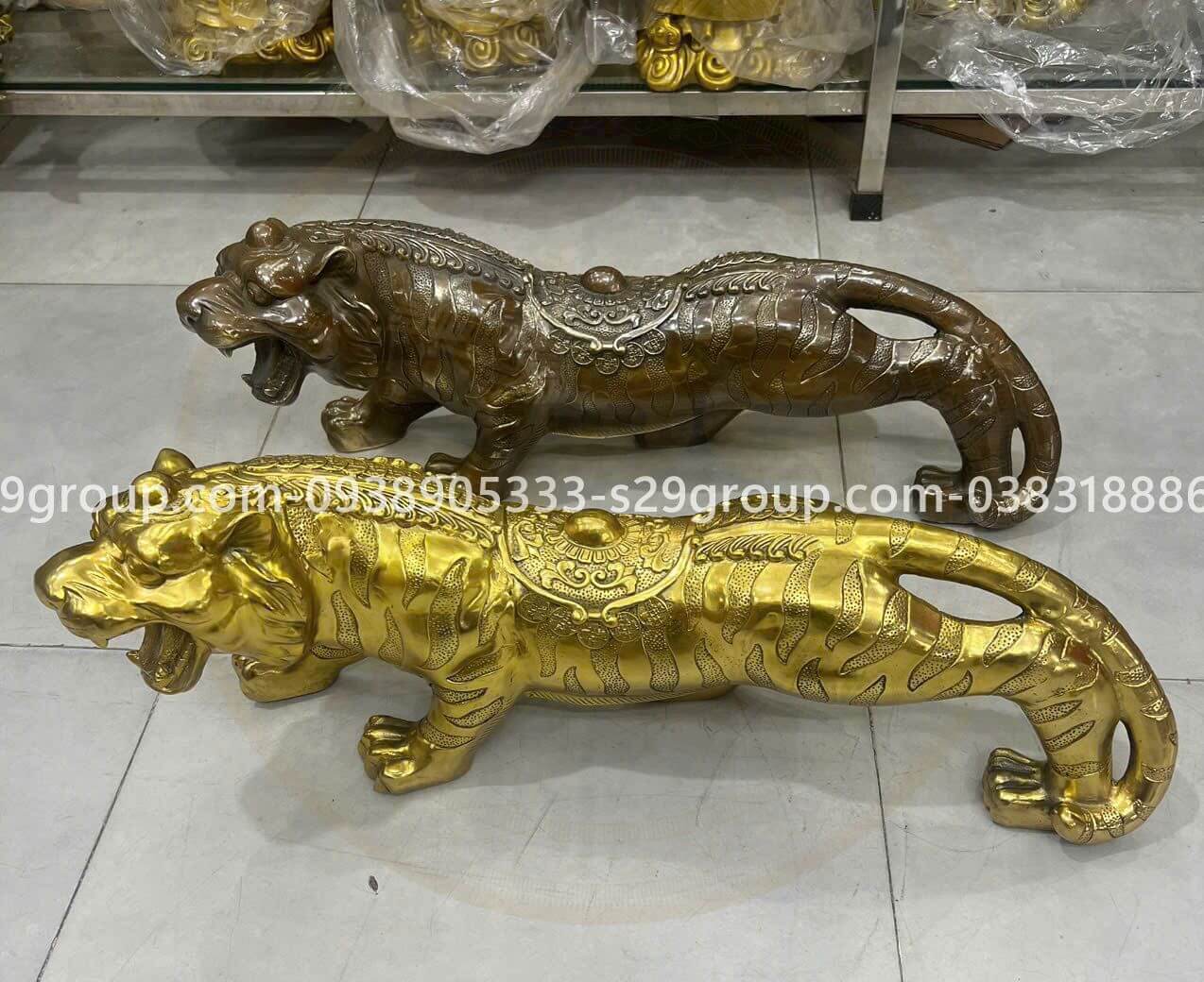 Tượng hổ đứng bằng đồng