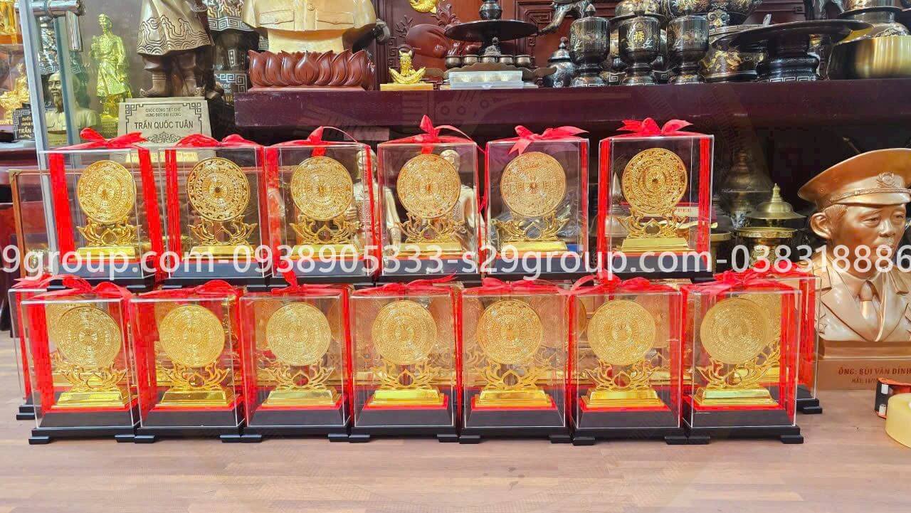 mặt trống đồng mạ vàng 24k